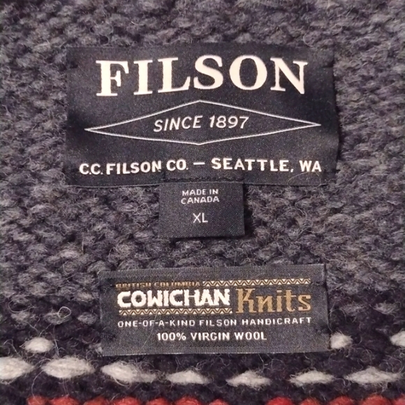 Filson Cowichan Sweater Men's XL - Picture 11 of 12